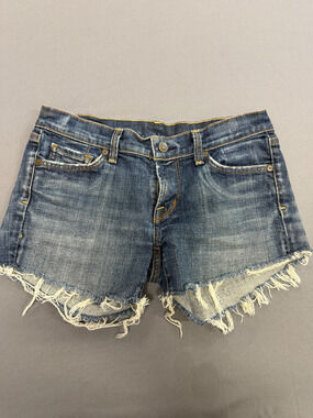 Citizens of Humanity Dita Cutoff Denim Shorts Women’s 27 Blue Distressed Raw Hem